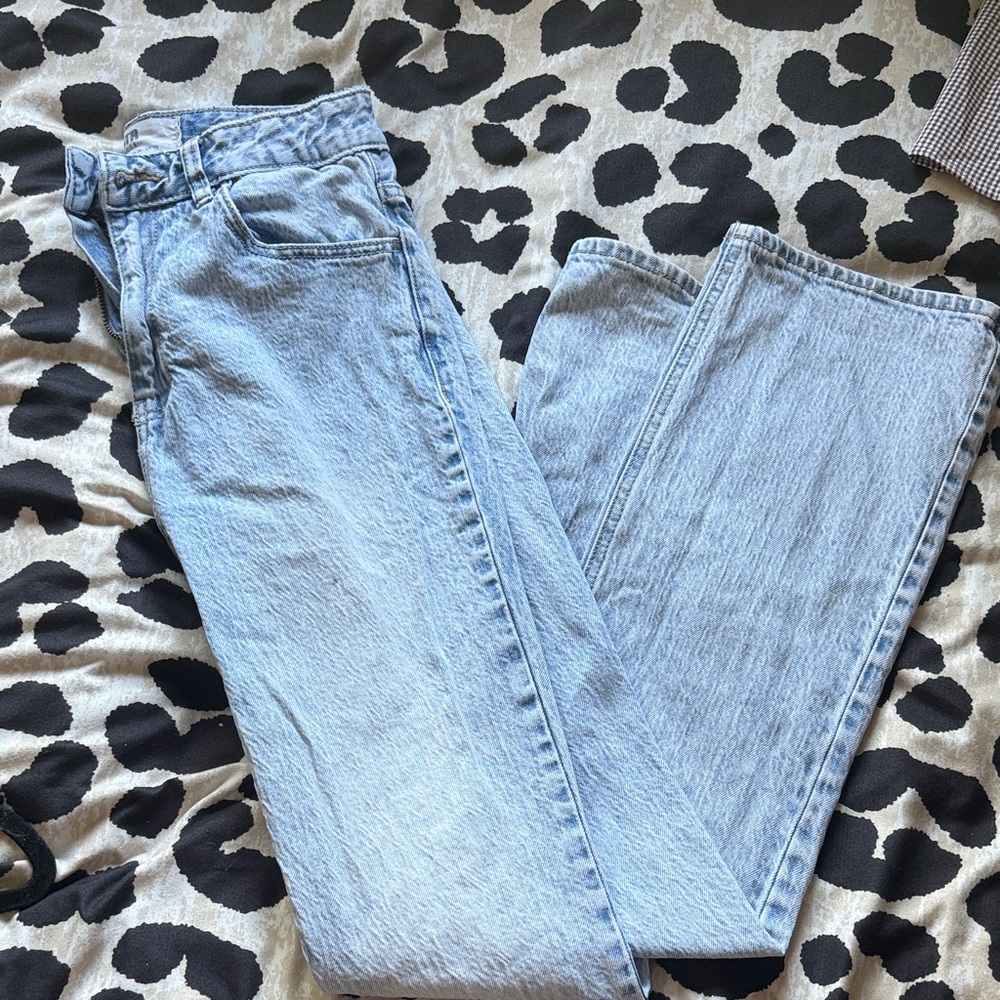 Stradivarius Light Blue Straight Leg Jeans